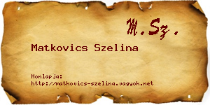 Matkovics Szelina névjegykártya